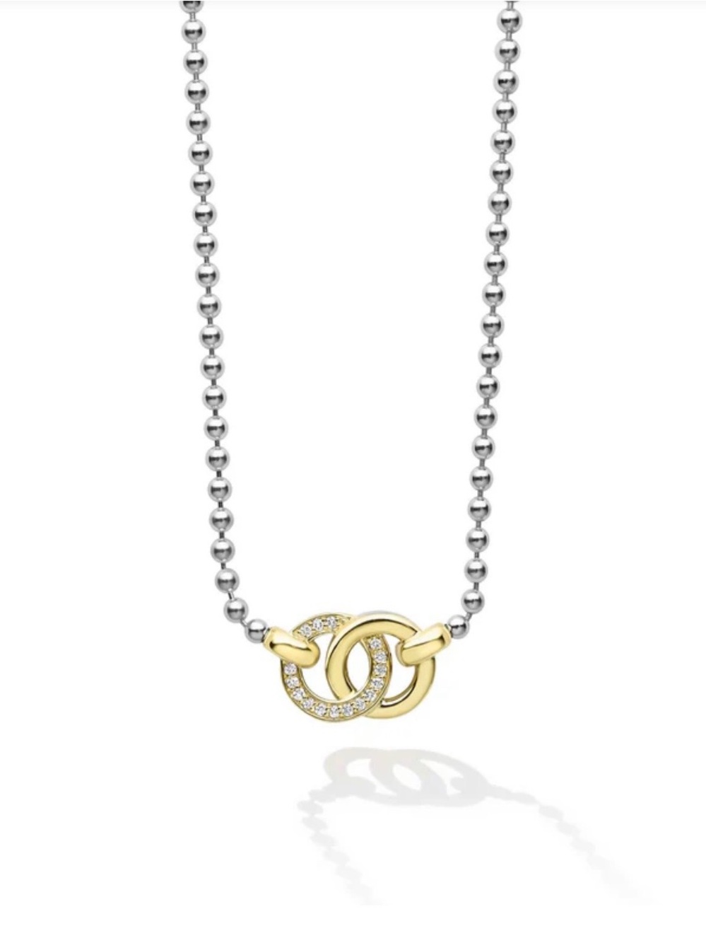 LAGOS 18k Signature Caviar Interlocking Circle Necklace